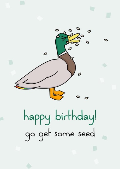 Naughty bird birthday card created by dirty birds
