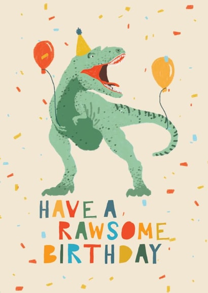 Dinosaur Kids Birthday Card created by Leon Sullivan