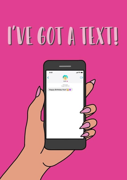 Happy birthday hun love island I’ve got a text created by Jamm Designs