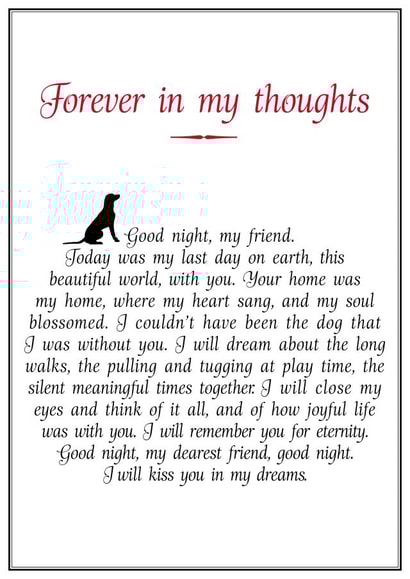 Dog sympathy card created by And Angels Kiss Their Fur