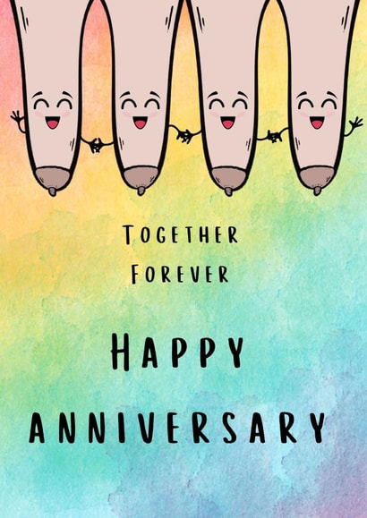 Together forever, cute but cheeky anniversary card created by Cheeky Cards by Ginger