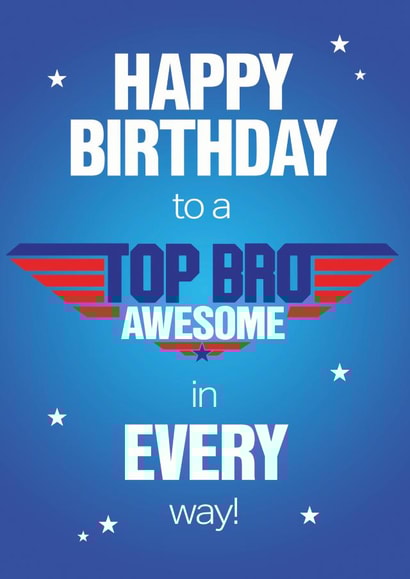 Top Brother birthday card created by NEEDL designs