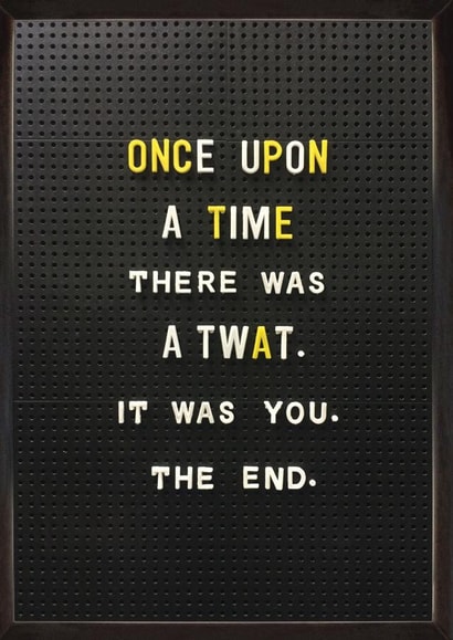 Once upon a time card created by Brainbox Candy