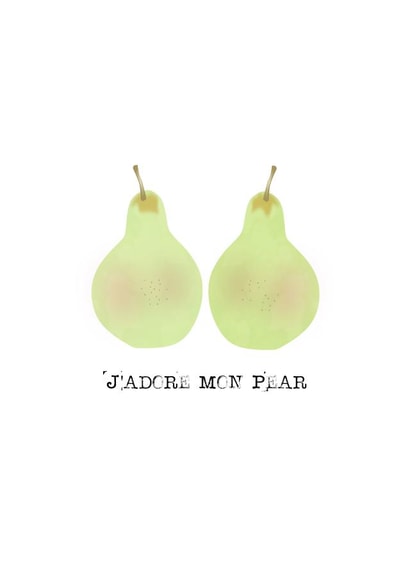 J'adore Mon Pear Father's Day or Birthday Card created by Pear & Port