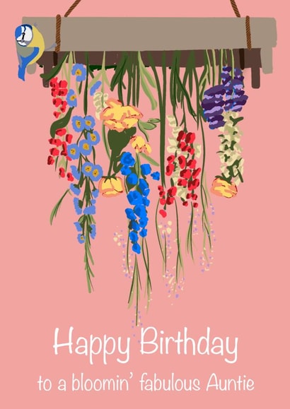 Pretty floral birthday card for a Flower loving auntie created by Rae of Sunshine