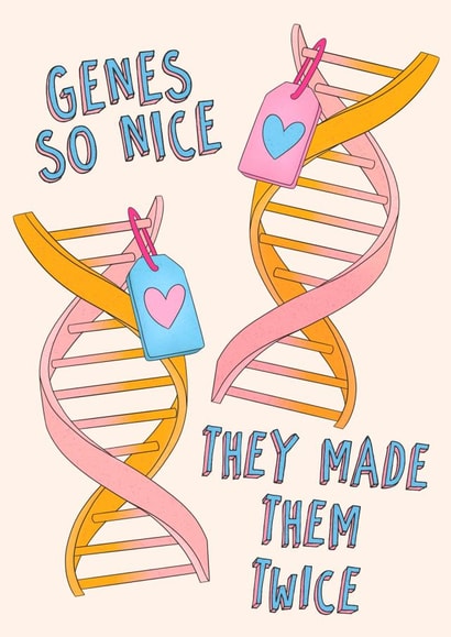 New Twins Card - Double the Genes created by Lisa Wardle