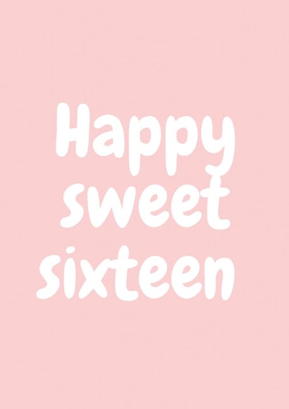 Sweet Sixteen pink card created by Proper job studio