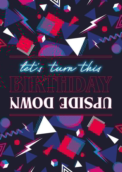 Stranger Things - Cool 80's Style Birthday Card created by Tiger Feet Creations