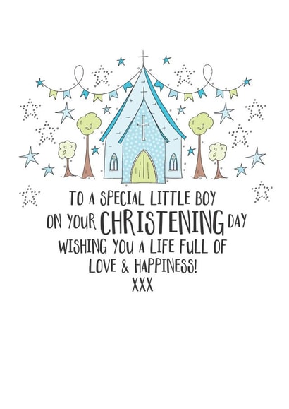 Christening Card For A Special Little Boy created by Eggbert & Daisy