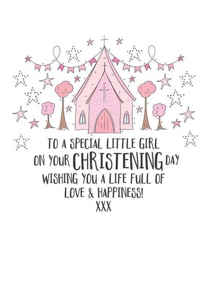 Christening card to a special little girl created by Eggbert & Daisy