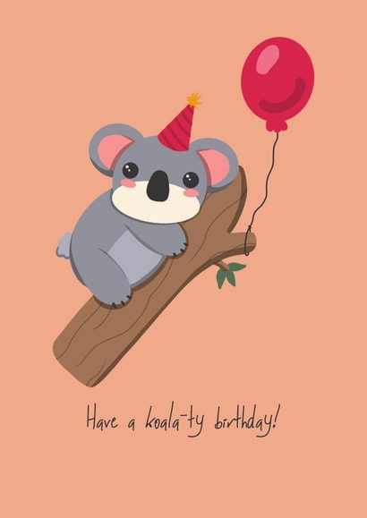 Cute Koala Birthday Card created by Crafty Pig Studio