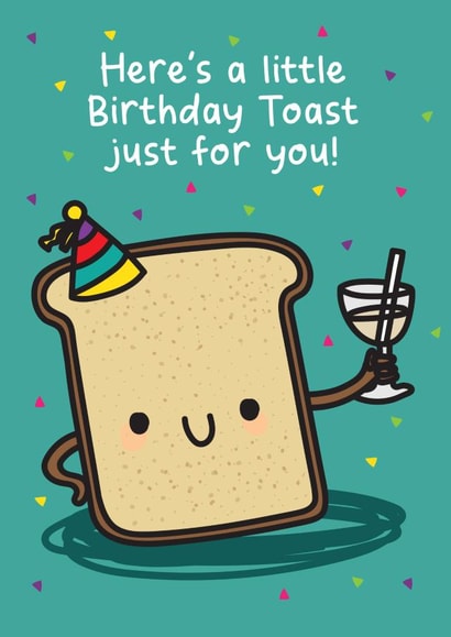 Cute little birthday toast card for a friend created by The Playful Indian