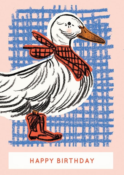 Cowboy Duck Birthday Card created by Aimee Mac Illustration