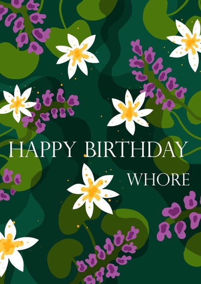 Funny Floral Happy Birthday Card created by moonstruck-valleys