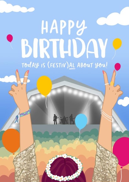 Festival Birthday Card for Her created by The Cake Thief