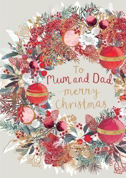 Christmas Wreath - Mum and Dad created by Louise Tiler