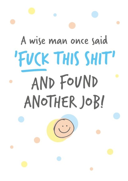 Say goodbye with this leaving card for a very wise man created by Superlush Cards