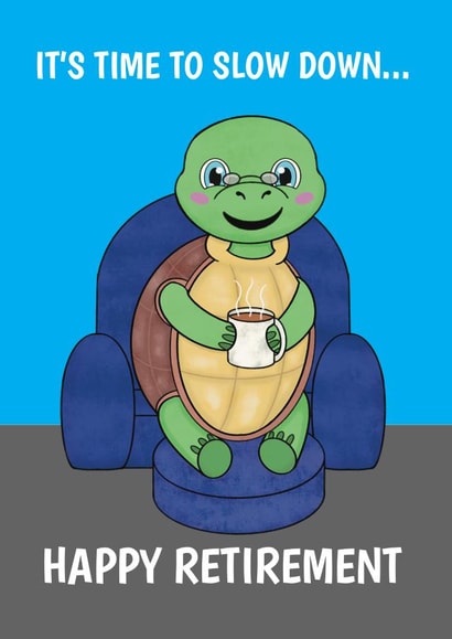 Happy Retirement Card For Him - Cute Old Tortoise created by @Cupsie's Creations