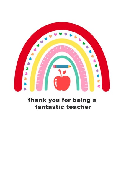 Rainbow Teacher Thank You  created by Gorgeous Creations
