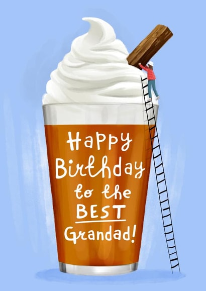 Grandad pint birthday card created by Emma Proctor