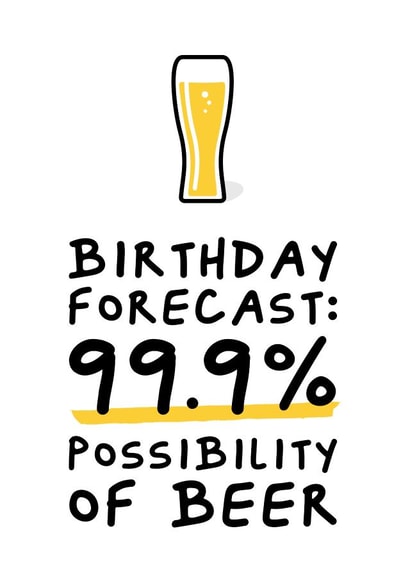 Birthday Beer Forecast created by Waffle & Faff