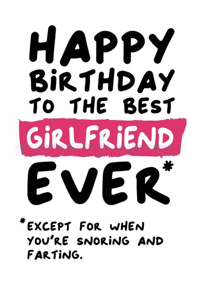 Best Girlfriend Ever Birthday Card created by Waffle & Faff