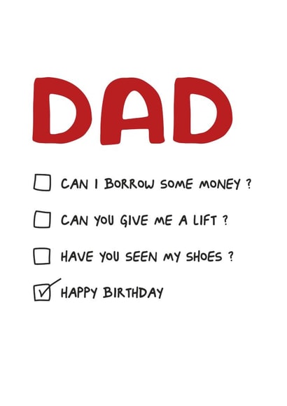 Funny Birthday Card for Dad created by Waffle & Faff