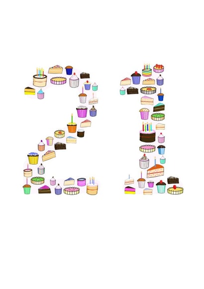 Cakes Twenty-First Birthday Card created by Maddy Bennett