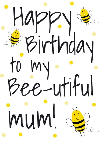Bee-utiful mum birthday card created by AKCreativeFinds