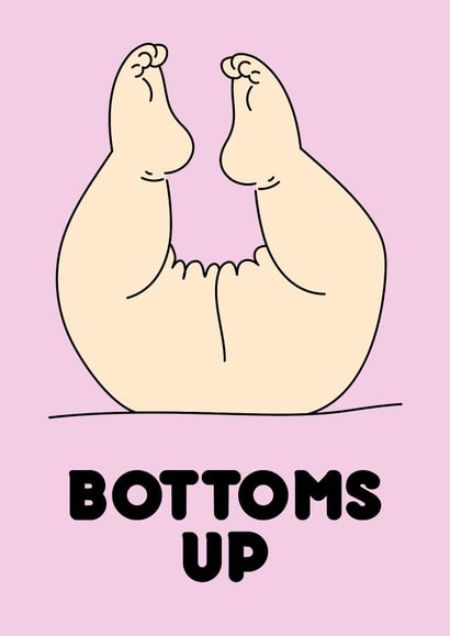 Cheeky Baby girl congratulations card created by Quinton cards