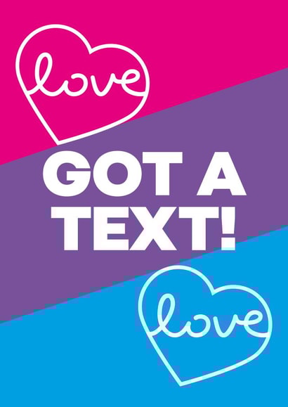 Love Island ITV Got a text card! created by Superlush Cards