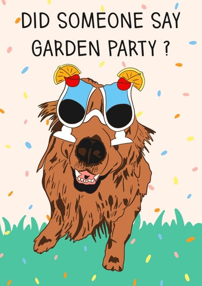 Garden Party Dog Card created by Lisa Wardle