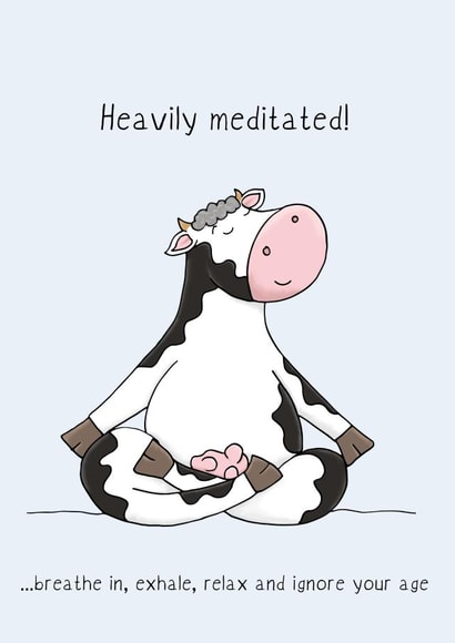 Meditation - Fun Yoga birthday card created by Lucy Driver