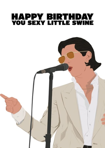 Arctic Monkeys Alex Turner Birthday Card created by PrintByRob