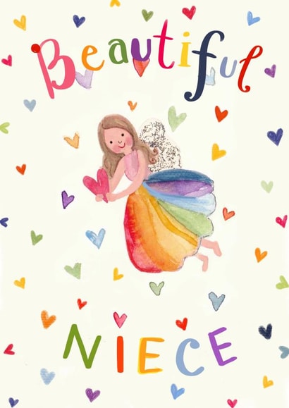 Beautiful Niece card created by Love Lucy Illustration