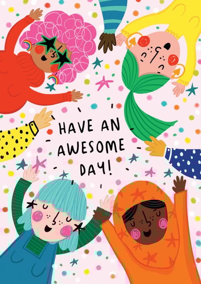 Have An Awesome Day Birthday Card created by NICHOLA COWDERY ILLUSTRATIONS
