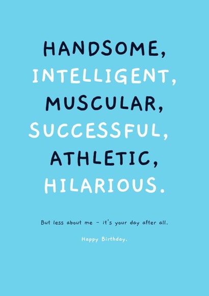 Male Friend Qualities Birthday Card created by Jasmine & Rob