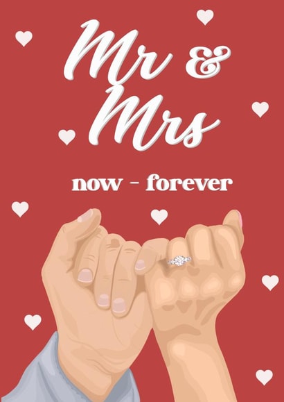 Mr & Mrs - Now until forever card created by byRosybum