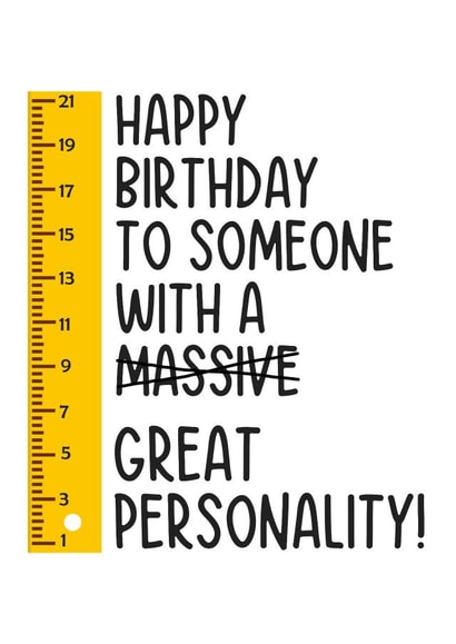 Great Personality Ruler Birthday Card created by AsSeenOnTV