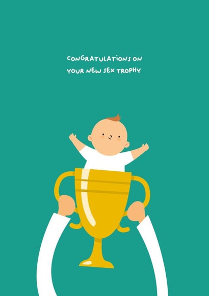 Congratulations on your new sex trophy created by PaperJam Print Co.