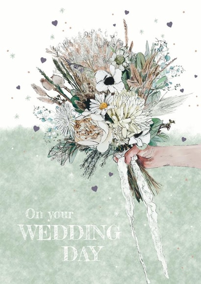 Pretty Wedding Day Bouquet Card created by Blooming Typical Designs