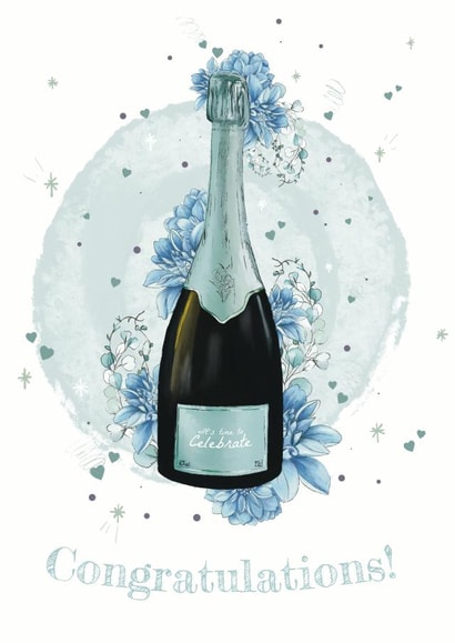 Celebrate with champagne created by Blooming Typical Designs