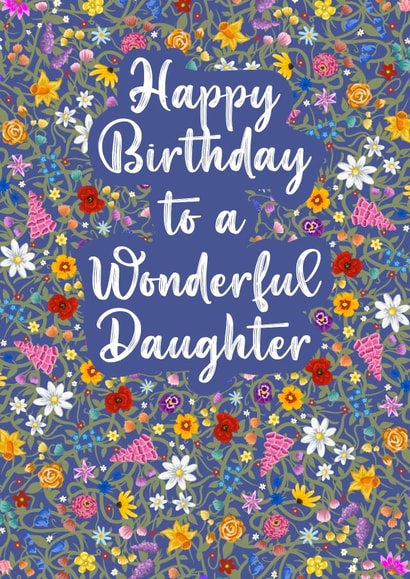 Happy Birthday Daughter- wildflower design created by Jen James