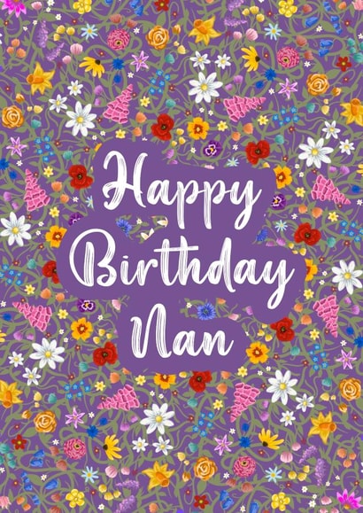Happy birthday Nan- wildflower design created by Jen James