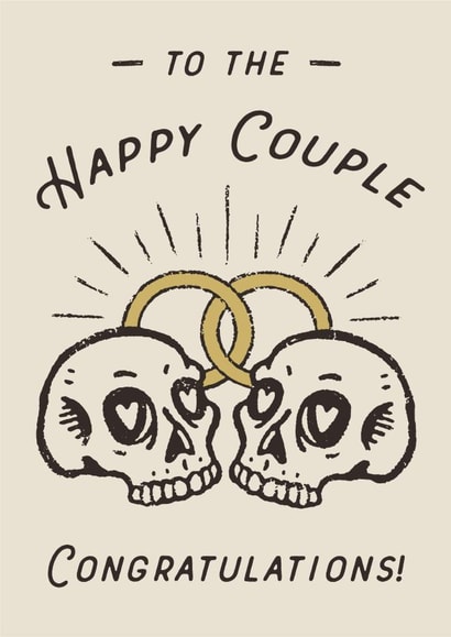 Congratulations Wedding Skull Couple Card created by Lavinia Roth