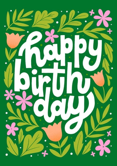 Pretty Floral Happy Birthday created by by Rachel Manzano