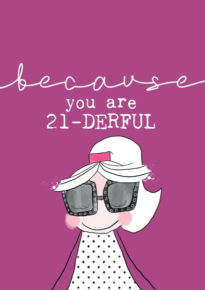 21st birthday card created by Bexy Boo