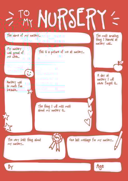 Thank You Nursery Fill In Card created by Bow & Bell