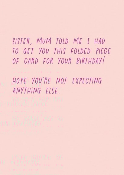 Obligatory birthday card - Sister created by Sherbet Lemons
