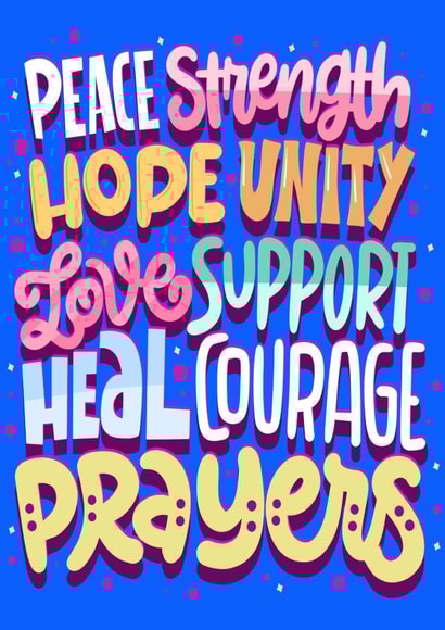 Loads of lovely supportive words created by Nina’s Novelties